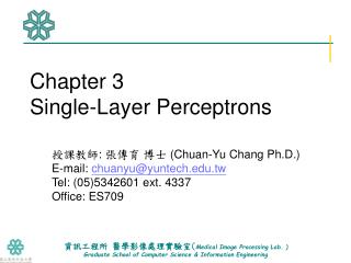 Chapter 3 Single-Layer Perceptrons