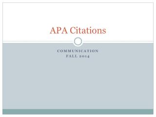 APA Citations