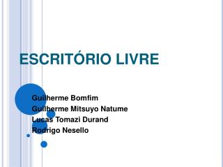 ESCRITÓRIO LIVRE