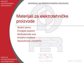 Materijali za elektrotehničke proizvode