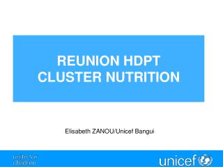 REUNION HDPT CLUSTER NUTRITION