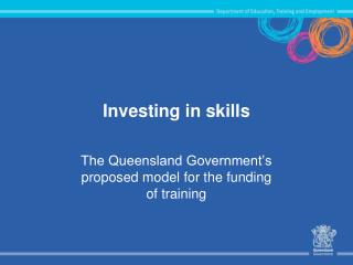 Investing in skills