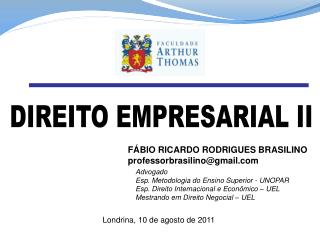 DIREITO EMPRESARIAL II