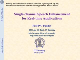 Workshop “Research Domains in Electronics &amp; Telecomm Engineering”, 9th July 2104,