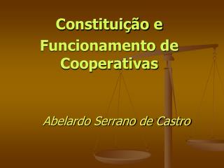 Constituição e Funcionamento de Cooperativas