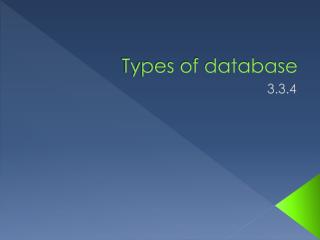 Types of database