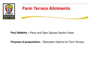 Paul Rabbitts – Parks and Open Spaces Section Head