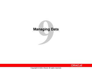 Managing Data