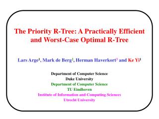 The Priority R-Tree: A Practically Efficient and Worst-Case Optimal R-Tree