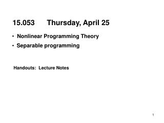 15.053 Thursday, April 25