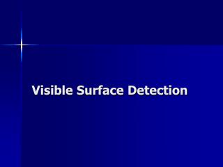 Visible Surface Detection