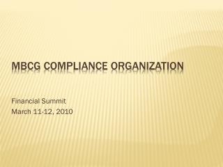 MBCG Compliance Organization