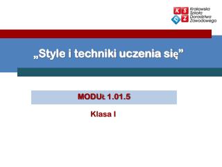 „Style i techniki uczenia się”