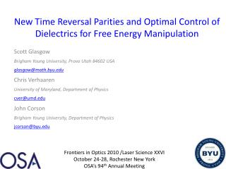 New Time Reversal Parities and Optimal Control of Dielectrics for Free Energy Manipulation