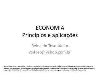 ECONOMIA Princípios e aplicações