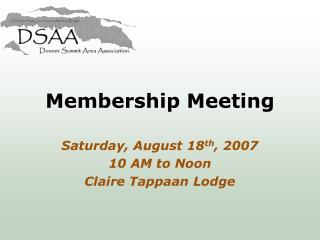 Membership Meeting