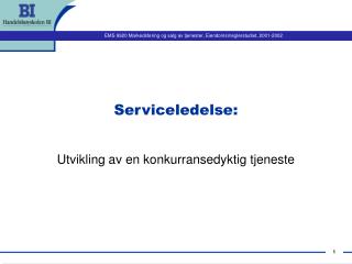Serviceledelse: