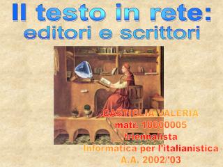 Il testo in rete: