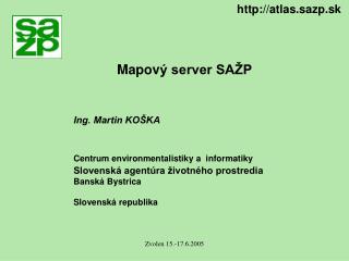 Mapov ý server SAŽP