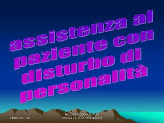 assistenza al paziente con disturbo di personalità