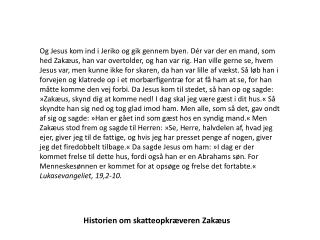 Historien om skatteopkræveren Zakæus