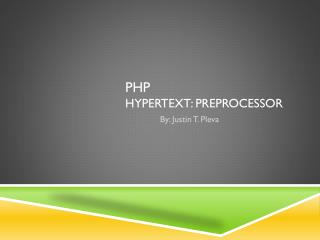 PHP HyPertext : Preprocessor