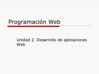 Programación Web