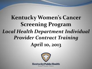 Kentucky Women’s Cancer Screening Program