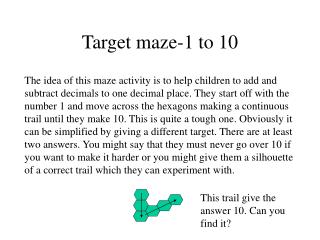 Target maze-1 to 10