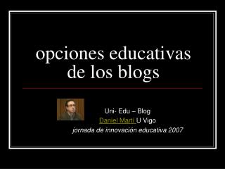 opciones educativas de los blogs