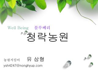 Well Being 블루베리 청락농원