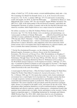 A Note on Islamic Economics