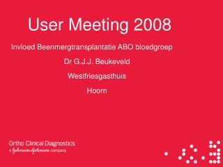 User Meeting 2008