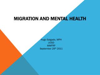 Migration and mental health