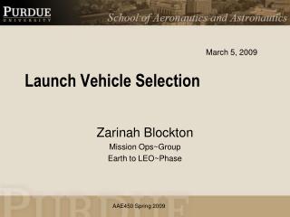 Launch Vehicle Selection