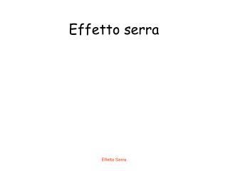 Effetto serra