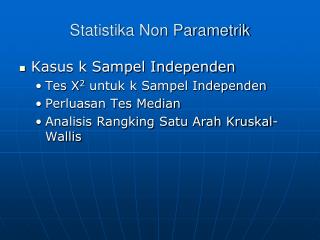 Statistika Non Parametrik