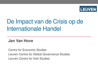 De Impact van de Crisis op de Internationale Handel