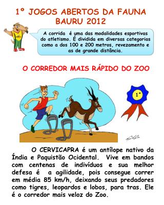 O CORREDOR MAIS RÁPIDO DO ZOO