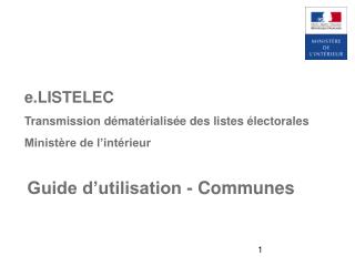 Guide d’utilisation - Communes