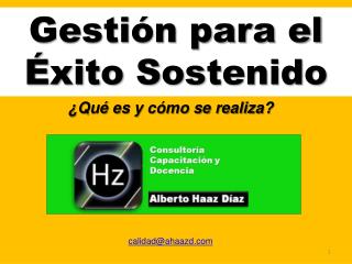 Gestión para el Éxito Sostenido