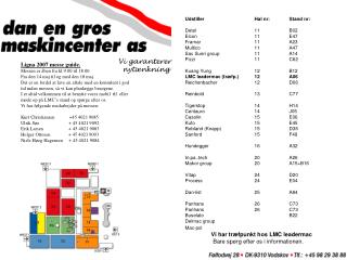 Ligna 2007 messe guide. Messen er åben fra kl.9.00 til 18.00 Fra den 14 maj til og med den 18 maj.