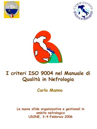 I criteri ISO 9004 nel Manuale di Qualità in Nefrologia