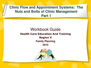 Clinic Flow and Appointment Systems: The Nuts and Bolts of Clinic Management Part 1