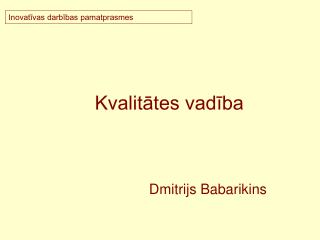 Kvalitātes vadība