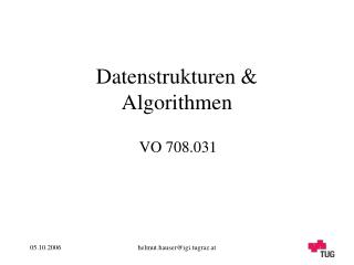 Datenstrukturen &amp; Algorithmen