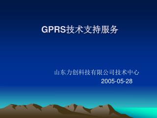 GPRS 技术支持服务