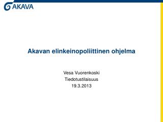 Akavan elinkeinopoliittinen ohjelma