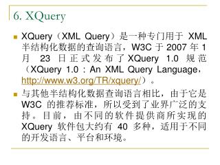 6. XQuery