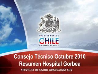 Consejo Técnico Octubre 2010 Resumen Hospital Gorbea